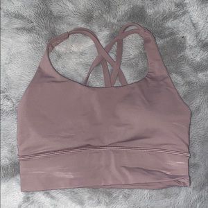 mauve lulu sports bra